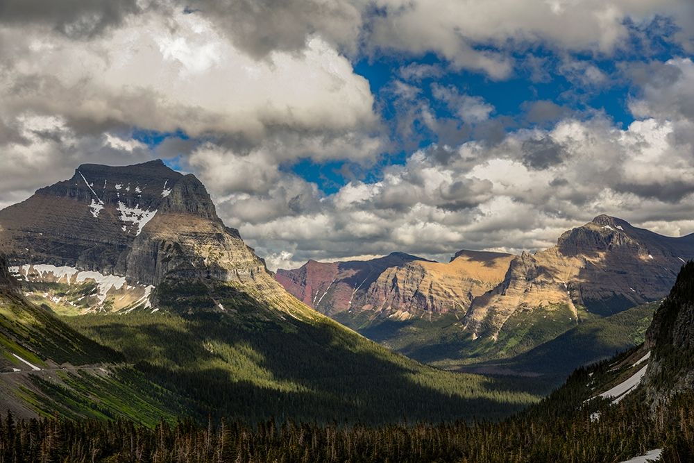 Summer view from Logan Pass-Glacier National Park-Montana